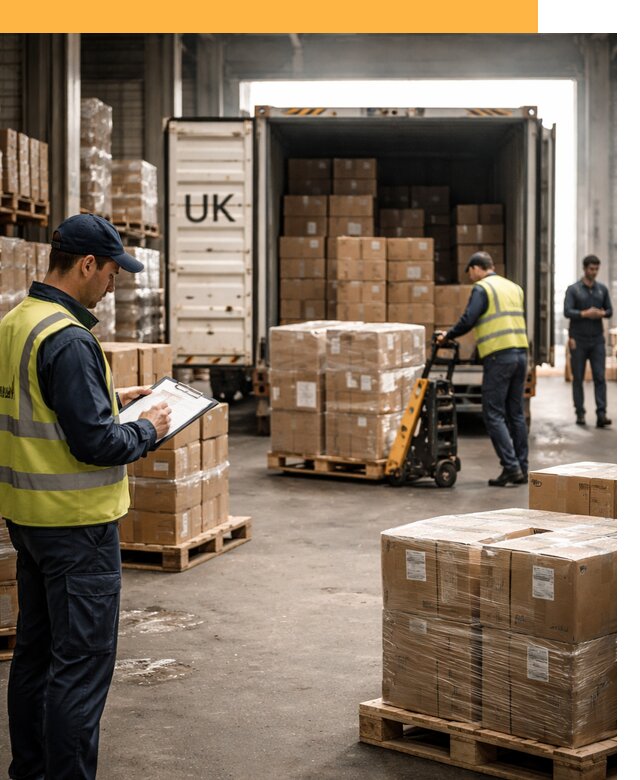 Доставка грузов из Великобритании с таможенным оформлением от 12848