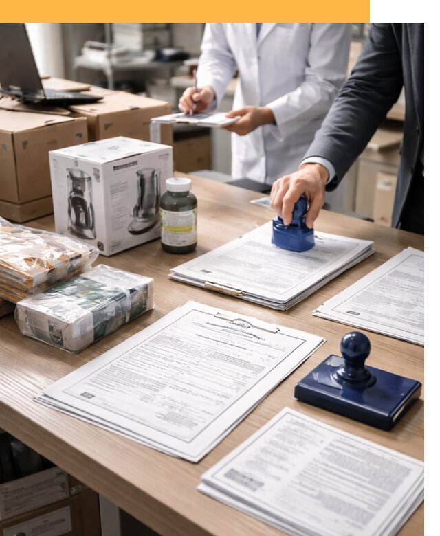 Сертификация импортных товаров от 12334 с таможенным сопровождением